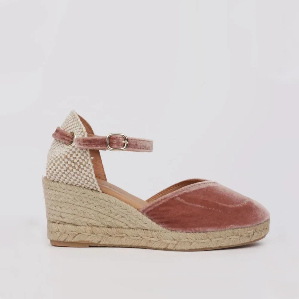 Espadryle z weluru