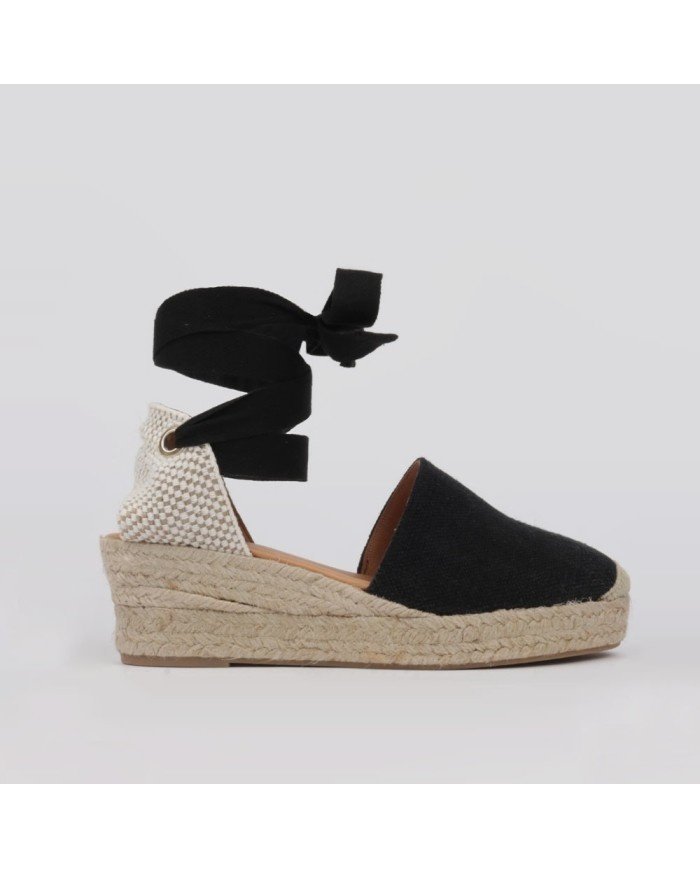 Espadryle na niskim koturnie - obrazek 2