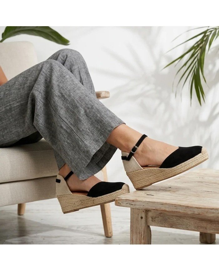 Espadryle na niskim koturnie - obrazek 2