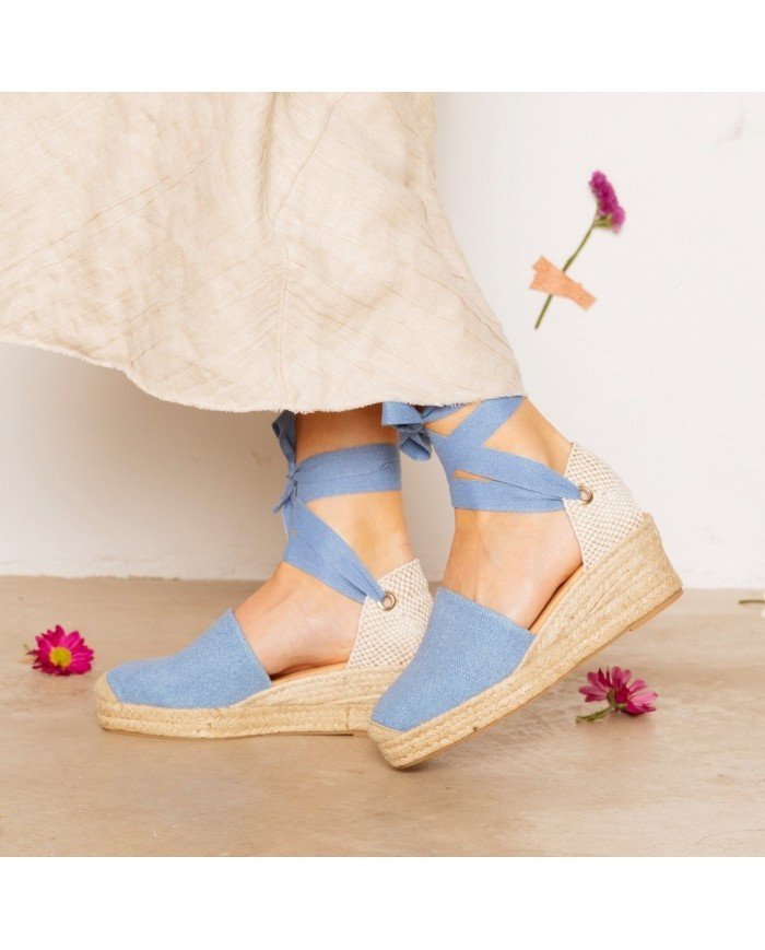 Espadryle na niskim koturnie - obrazek 2