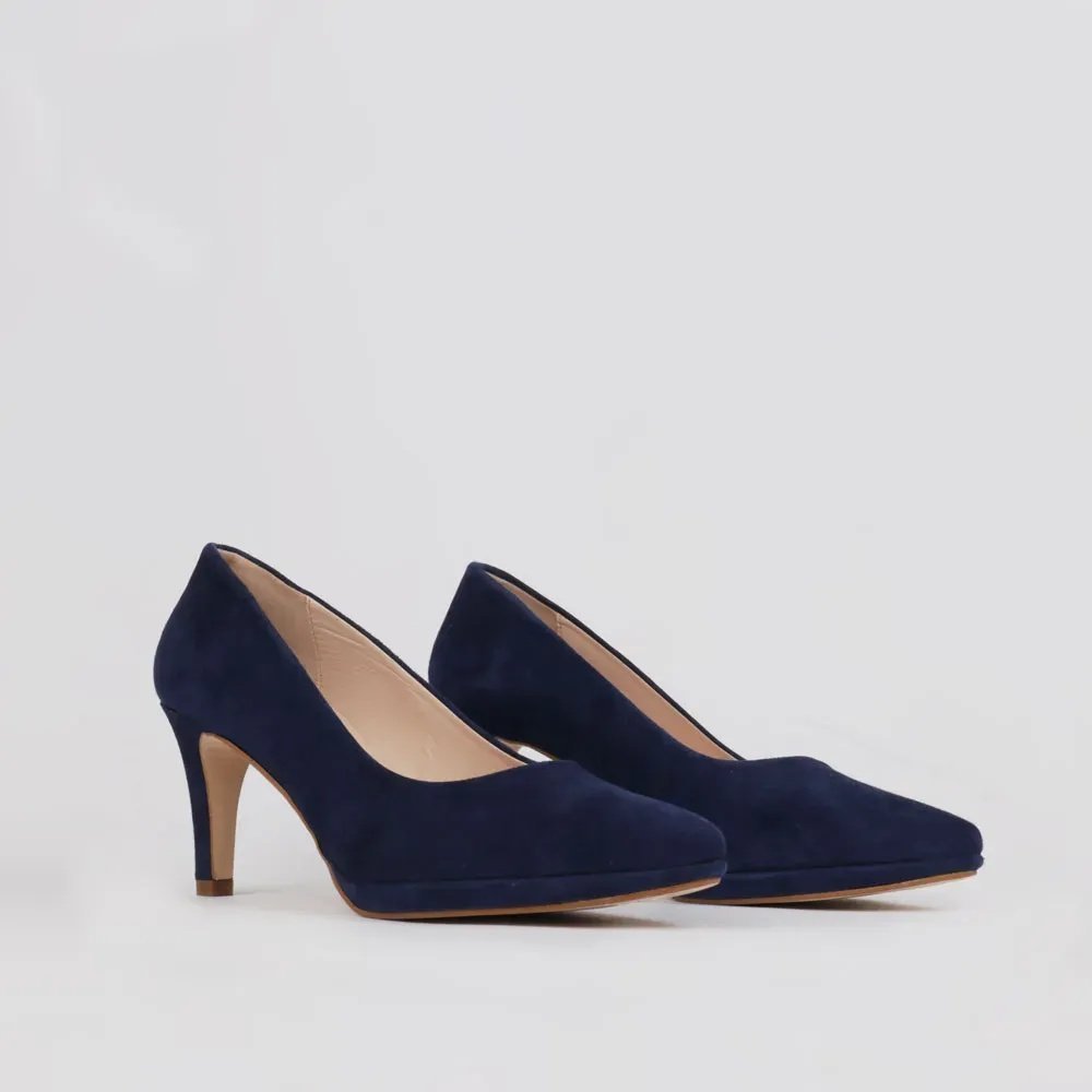 Buty na platformie zamszowe - obrazek 3