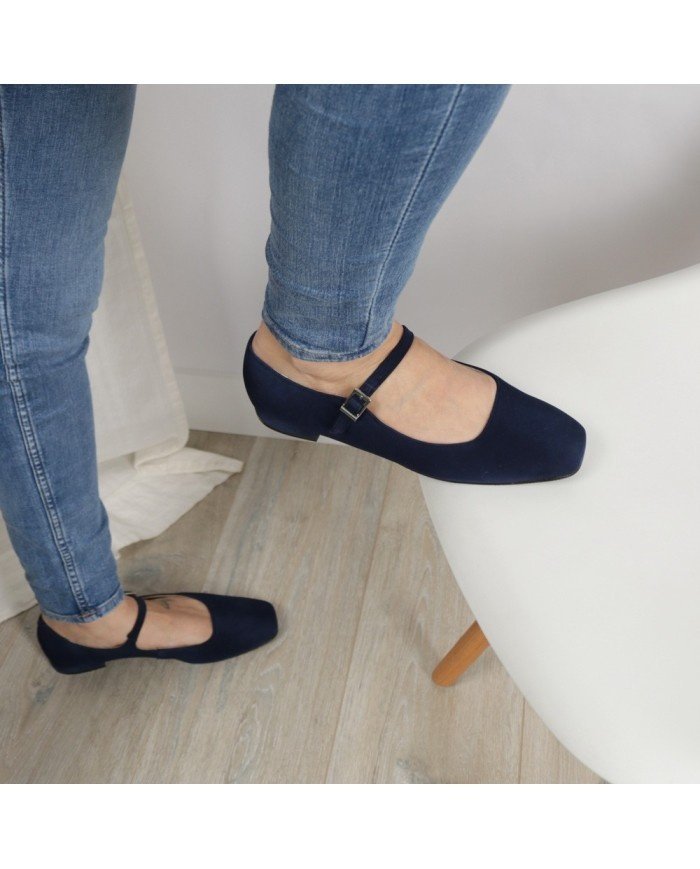 Zamszowe Mary Janes - obrazek 4